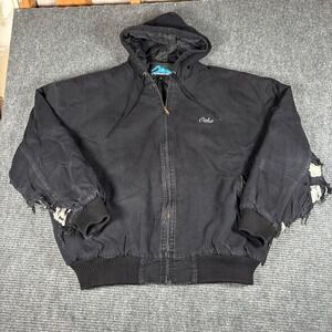 Carhartt Style Tri Mountain Mens 3XL Black Canvas Trucker Jacket McLeod Express